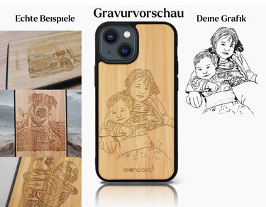 INDIVIDUELL iPhone 13 Mini Bambus-Kunststoff